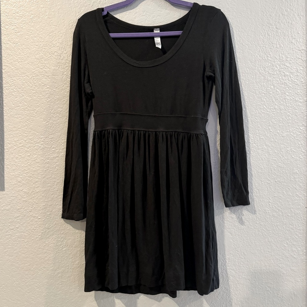 Long sleeved casual black dress from Lush